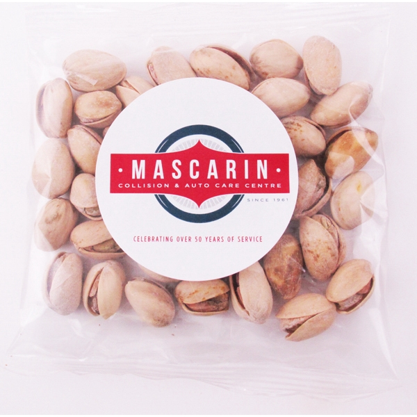 Custom logo on pistachio bag